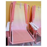 Pack Of 2,Backpack Chair - Sun Squad ,Pink Ombre