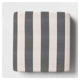 24\"x22\" Cabana Stripe Outdoor Deep Seat Cushion Black - Threshold
