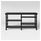 Adjustable Storage Dorm TV Stand for TVs up to 50\ Black Wood Grain Finish - Room Essentials