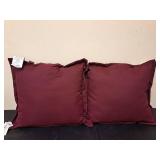 Set of 2 Wine Color Cushion
