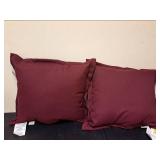Set of 2 Wine Color Cushion