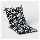 20\"x43\" Floral Outdoor Chair Cushion Jet Black - Room Essentialsâ¢ - Retail: $35
