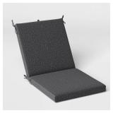 43\"x21\" Solid Woven Outdoor Chair Cushion Charcoal - Threshold