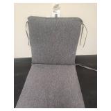 43\"x21\" Solid Woven Outdoor Chair Cushion Charcoal - Threshold