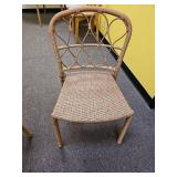 Vintage Style Rattan Dining Chairs - 1 chair  - Retail: $125
