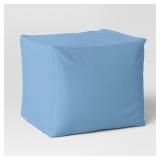 Pack Of ,18\"x15\" Outdoor Patio Pouf Quilted Blue - Room Essentials - Retail: $120