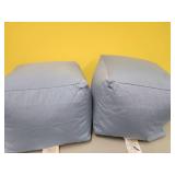 Pack Of ,18\"x15\" Outdoor Patio Pouf Quilted Blue - Room Essentials - Retail: $120