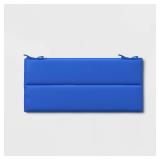 Pack Of 2 ,17\"x37\" Solid Outdoor Bench Seat Cushion Cobalt Blue - Room Essentials