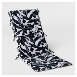 PACK Of 2 ,18.25\"x42\" Floral Adirondack Outdoor Chair Cushion Jet Black - Room Essentials