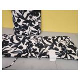 PACK Of 2 ,18.25\"x42\" Floral Adirondack Outdoor Chair Cushion Jet Black - Room Essentials