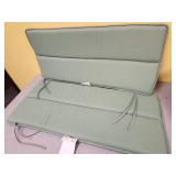 Pack Of 2 ,17\"x37\" Solid Outdoor Bench Seat Cushion Sage Green - Room Essentials