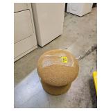 Contemporary Gold Upholstered Ottoman - Retail: $149
