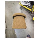 Contemporary Gold Upholstered Ottoman - Retail: $149