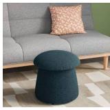 Contemporary Gold Upholstered Ottoman - Retail: $149