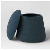 Contemporary Gold Upholstered Ottoman - Retail: $149