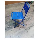 Metal Slat Folding Chair Blue - Room Essentials - Retail: $50