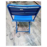 Metal Slat Folding Chair Blue - Room Essentials - Retail: $50