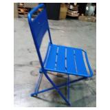 Metal Slat Folding Chair Blue - Room Essentials - Retail: $50