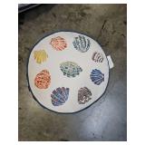 Coastal Seashell Round Decorative Pillow - Retail: $35