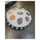 Coastal Seashell Round Decorative Pillow - Retail: $35