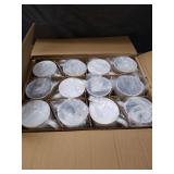 (12) Classic White Ceramic Coffee Mug