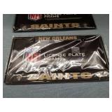 NFL New Orleans Saints License Plate Frame Set