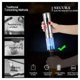 Secura Electric Wine Opener, Automatic Electric Wine Bottle Corkscrew Opener Rechargeable (Stainless Steel)