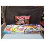 Board Game Bundle - Monopoly Cheaters, Life, Disney Scene It