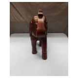 Hand-Carved Wooden Elephant Figurine
