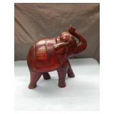 Hand-Carved Wooden Elephant Figurine