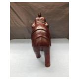 Hand-Carved Wooden Elephant Figurine