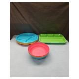 Colorful Plastic Dinnerware Set