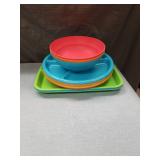 Colorful Plastic Dinnerware Set