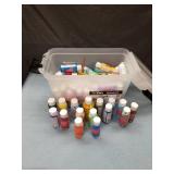 Art Bin Storage Container with Craft Paint Collection