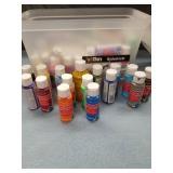 Art Bin Storage Container with Craft Paint Collection
