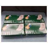 (4) Safety Zone GVP9 Industrial Grade Vinyl Gloves 3.2 Mil Powder-Free Large Clear 1