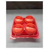 Egglettes Red Silicone Egg Cooker Set