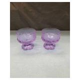 Purple Glass Thumbprint Dessert Cups