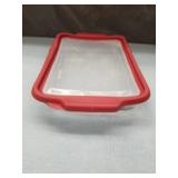 Anchor Glass Food Storage Container with Red Lid