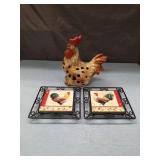 French Country Rooster Kitchen Decor Set