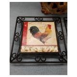 French Country Rooster Kitchen Decor Set