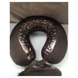 Memory Foam Travel Neck Pillow with Eye Mask Set