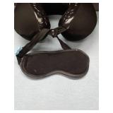 Memory Foam Travel Neck Pillow with Eye Mask Set