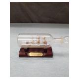 USS Constitution Ship in Bottle with Stand