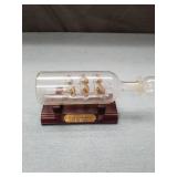 USS Constitution Ship in Bottle with Stand