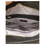 Black Leather Backpack with Gold Hardware