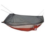 Equip Nylon Mosquito Hammock with Attached Bug Net  1 Person Red and Taupe  Open Size 115  L x 59  W