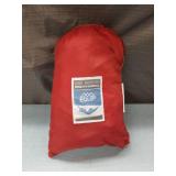 Equip Nylon Mosquito Hammock with Attached Bug Net  1 Person Red and Taupe  Open Size 115  L x 59  W
