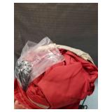 Equip Nylon Mosquito Hammock with Attached Bug Net  1 Person Red and Taupe  Open Size 115  L x 59  W