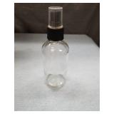 (15) Clear Glass Spray Bottle with Black Cap